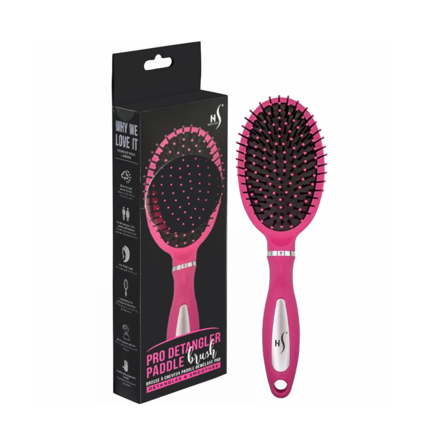 Detangler Hair Brush - Pink