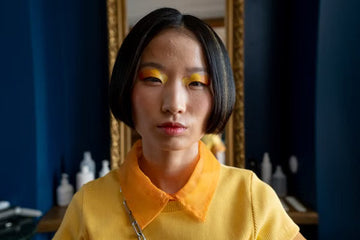 Woman with a sleek dark bob