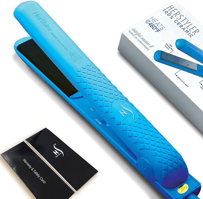 Herstyler Colorful Seasons Ceramic Flat Iron - Blue