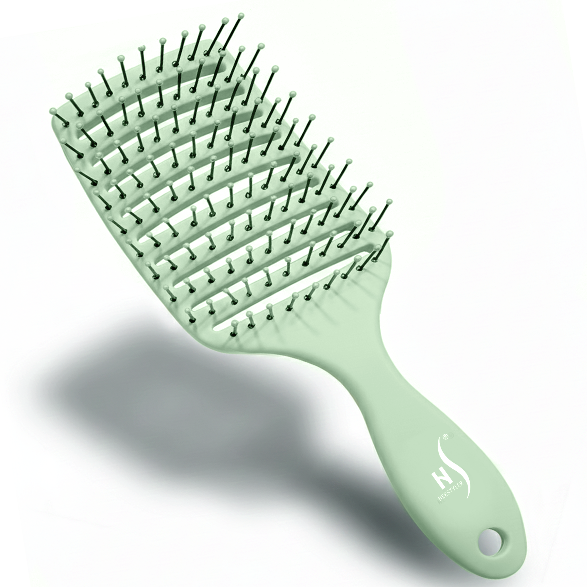 Herstyler Professional Vented Hair Brush - Green Goddess