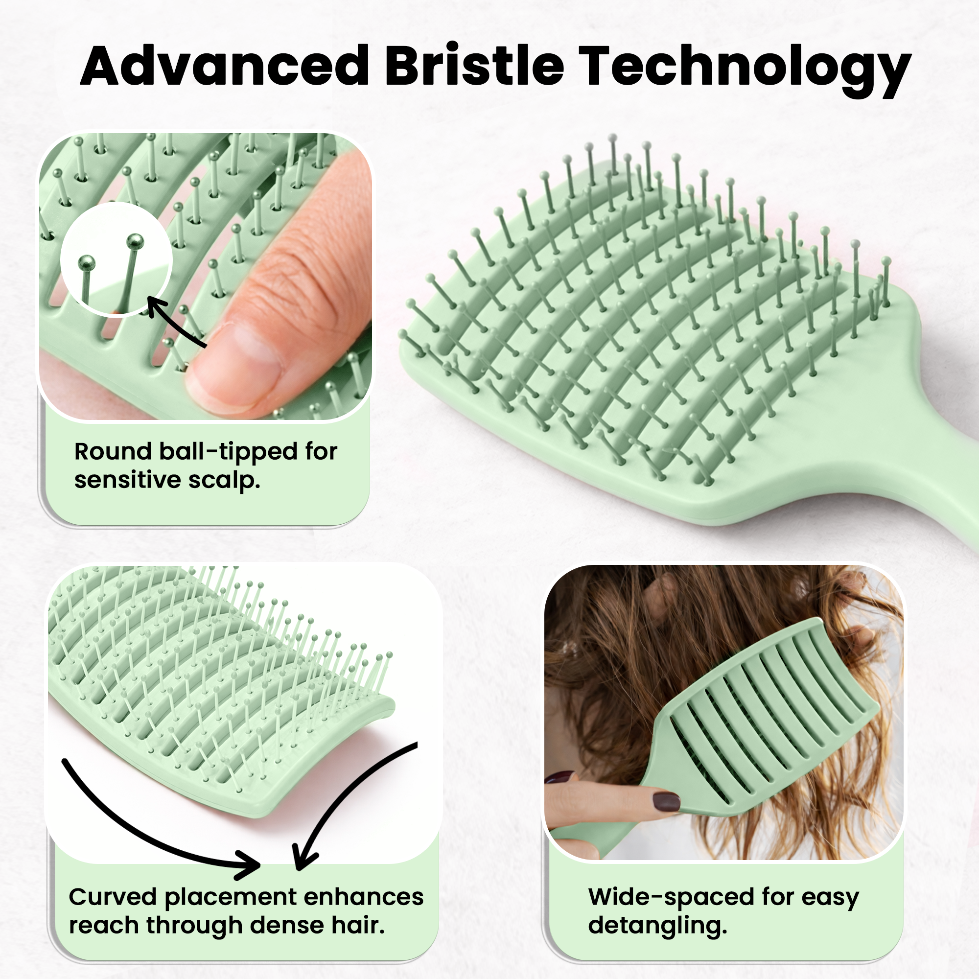 Herstyler Professional Vented Hair Brush - Green Goddess