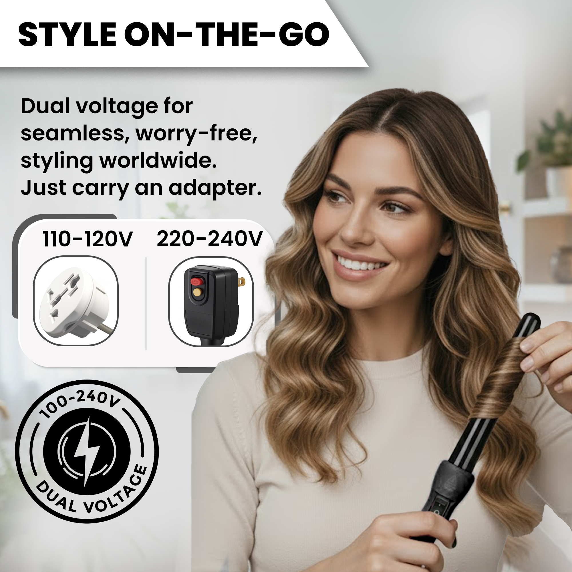 Herstyler Grande Ceramic Curling Iron - Black