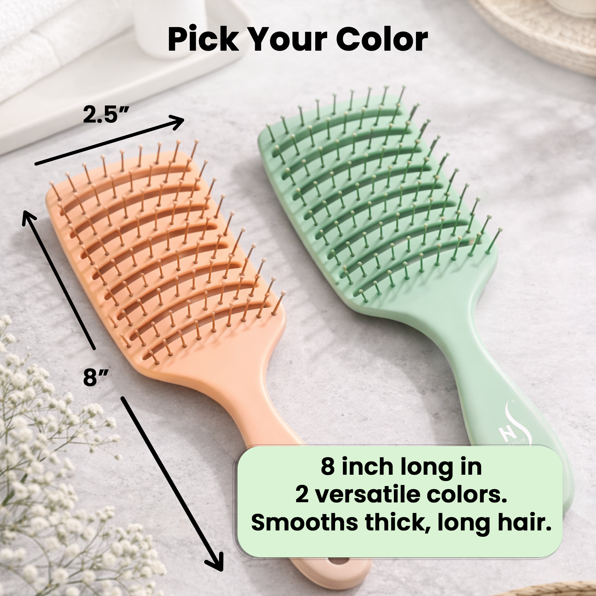 Herstyler Professional Vented Hair Brush - Green Goddess