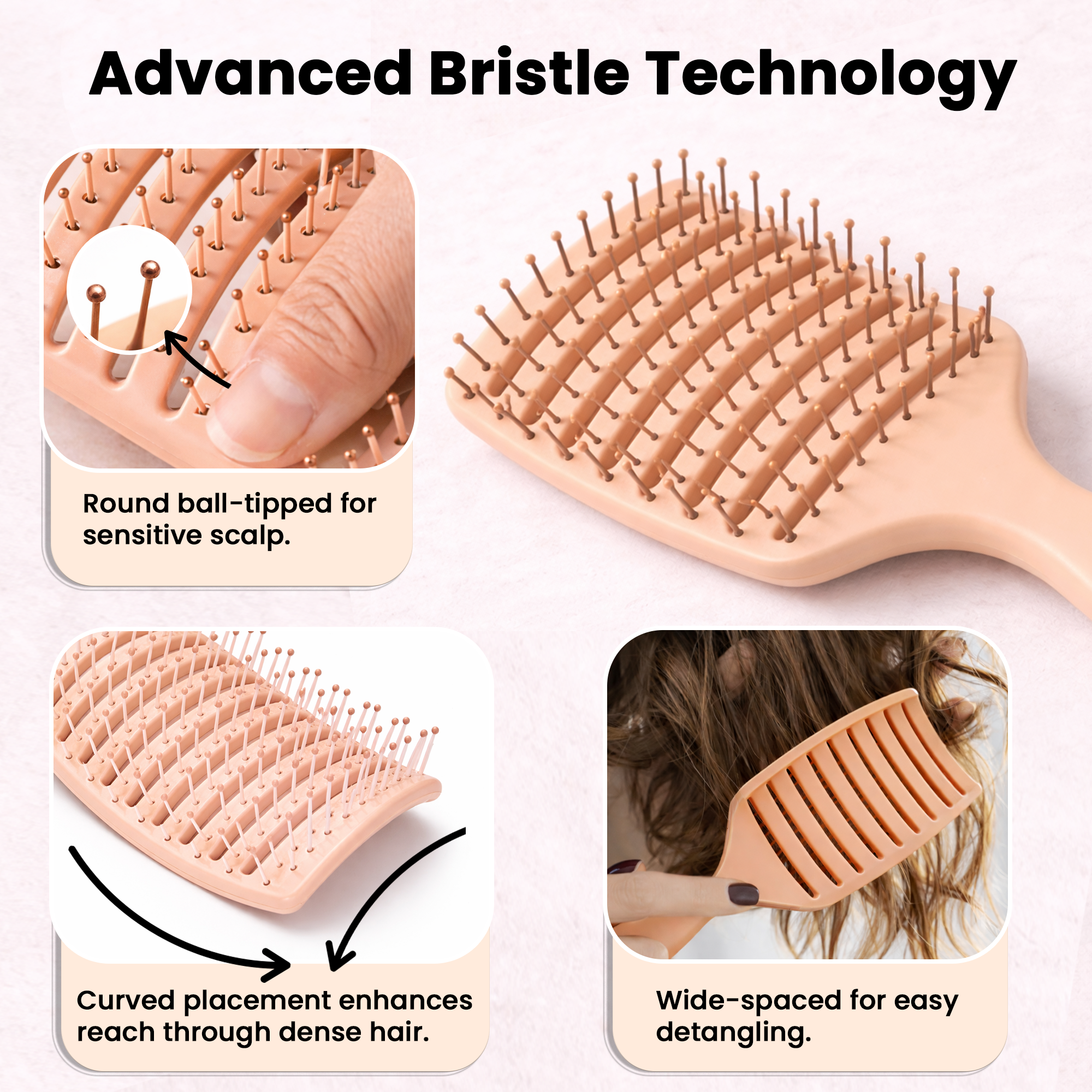 Herstyler Professional Vented Hair Brush - Rosy Roots