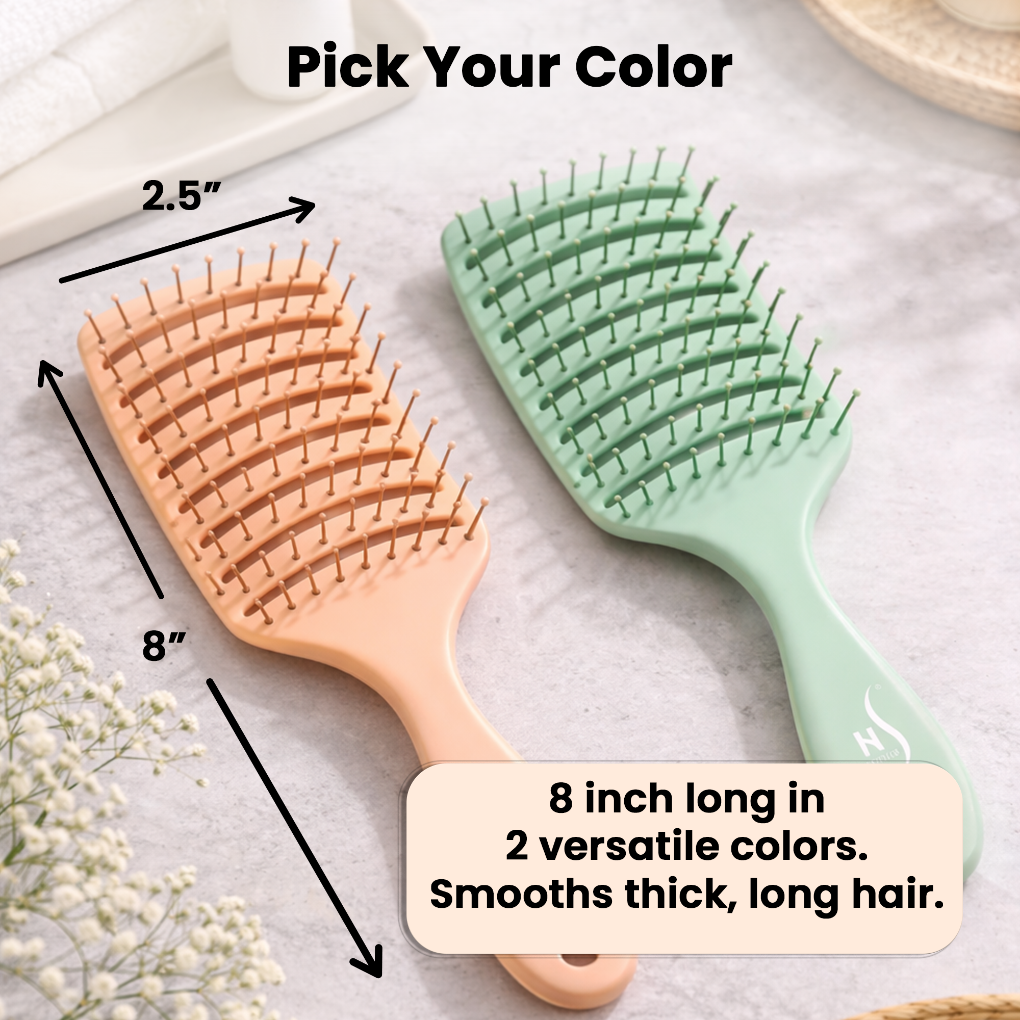 Herstyler Professional Vented Hair Brush - Rosy Roots