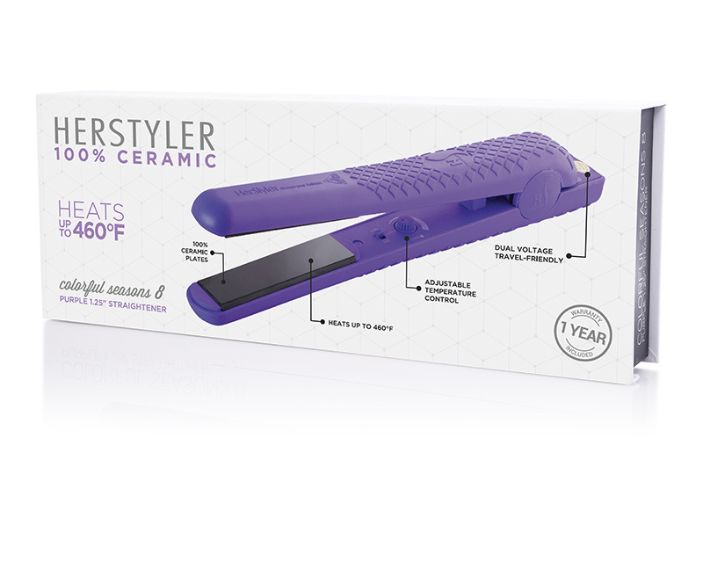 Colorful Seasons Ceramic Flat Iron - Purple