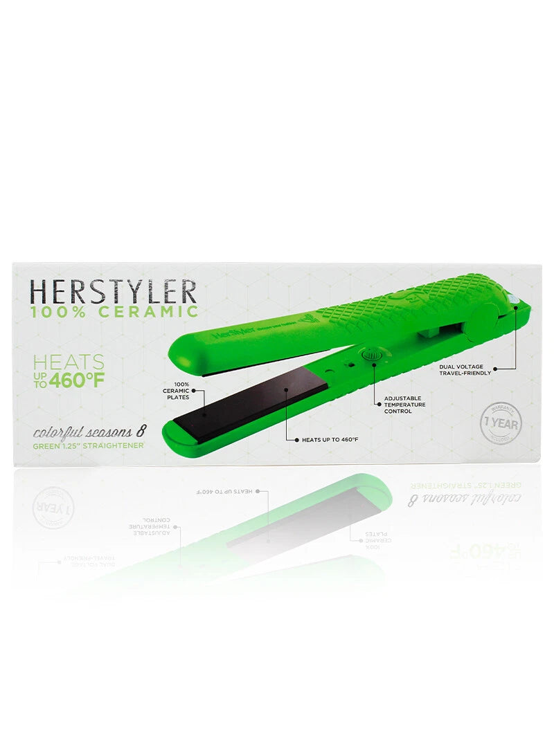 Herstyler Colorful Seasons Ceramic Flat Iron - Green