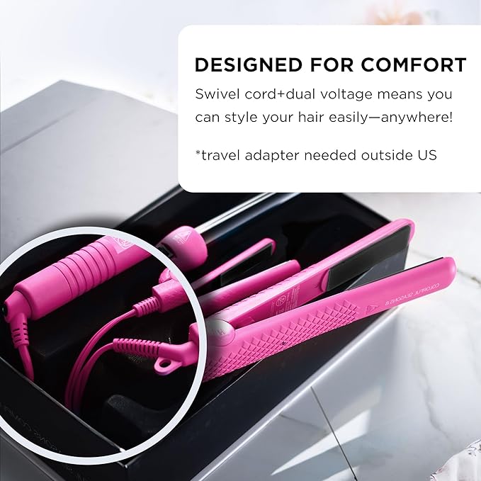 curling iron straightener set