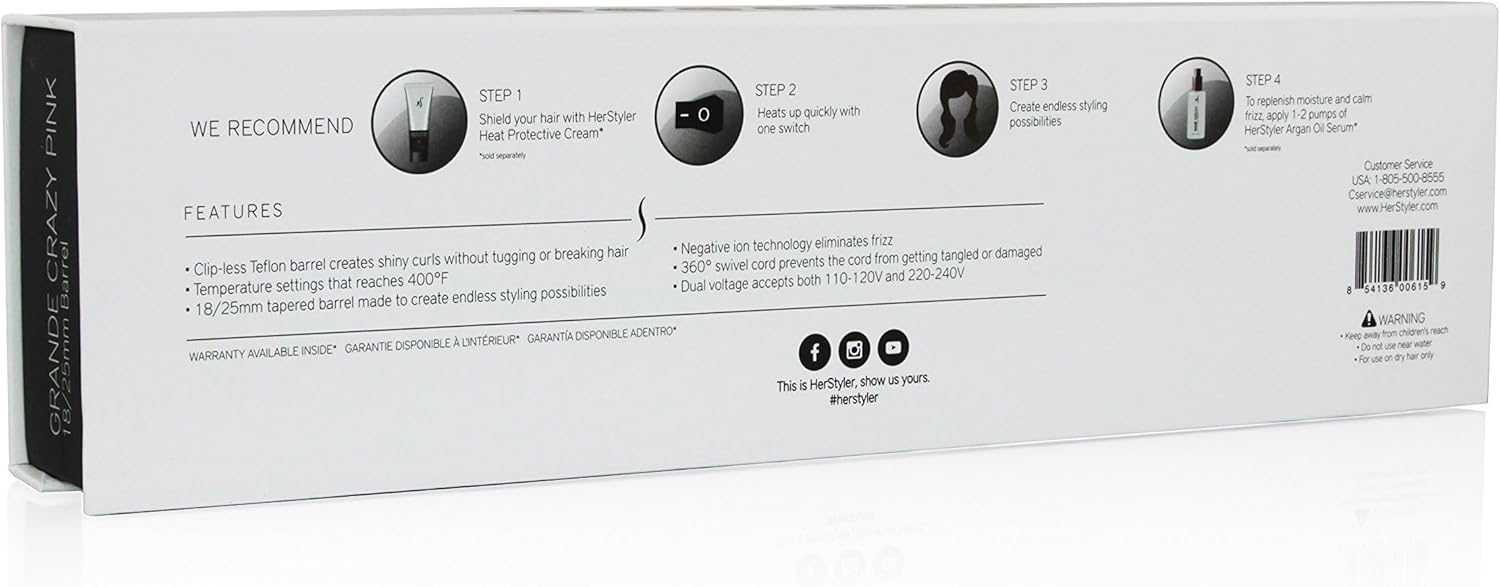 herstyler ceramic curling iron