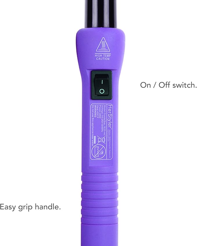 herstyler curling iron purple