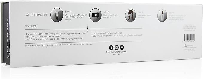 herstyler curling iron purple