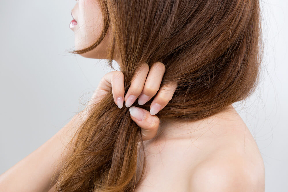 woman dry hair