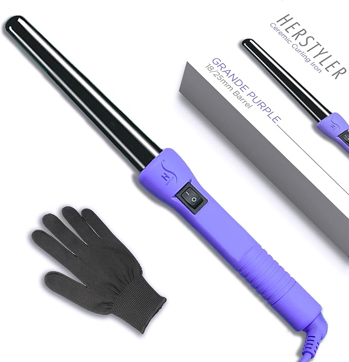 herstyler curling iron purple